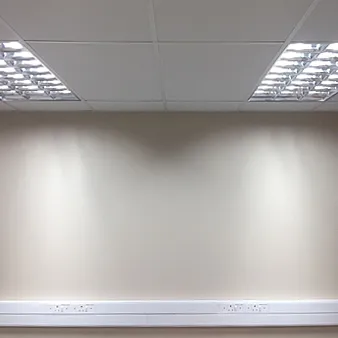 Suspended Ceilings, Fluorescent Lighting, Power Skirting and Painting