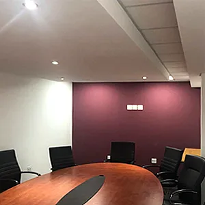 Boardroom, Bulkhead, Suspended Ceilings, Lighting and Carpet Flooring