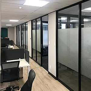 Full Height Black Shopfronts with Internal Folding Stacking Door and Custom Sandblasted Vinyl