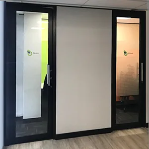 Sound Dampened Booth Offices with Black Aluminium Glass Doors